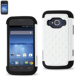 REIKO ZTE CONCORD 2 HYBRID HEAVY DUTY JEWELRY DIAMOND CASE IN BLACK WHITE