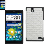 REIKO ZTE GRAND X MAX HYBRID HEAVY DUTY JEWELRY DIAMOND CASE IN BLACK WHITE
