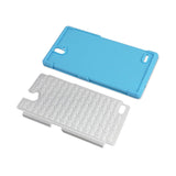 REIKO ZTE GRAND X MAX HYBRID HEAVY DUTY JEWELRY DIAMOND CASE IN BLUE WHITE