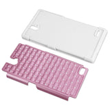 REIKO ZTE GRAND X MAX HYBRID HEAVY DUTY JEWELRY DIAMOND CASE IN WHITE PINK