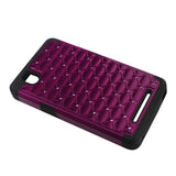 REIKO ZTE ZMAX HYBRID HEAVY DUTY JEWELRY DIAMOND CASE IN BLACK PURPLE