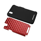 REIKO ZTE ZMAX HYBRID HEAVY DUTY JEWELRY DIAMOND CASE IN BLACK RED