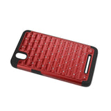 REIKO ZTE ZMAX HYBRID HEAVY DUTY JEWELRY DIAMOND CASE IN BLACK RED