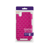 REIKO ZTE ZMAX HYBRID HEAVY DUTY JEWELRY DIAMOND CASE IN WHITE HOT PINK
