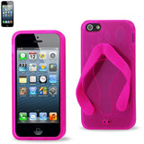 REIKO IPHONE SE/ 5S/ 5 SILICONE SLIPPER SANDAL CASE IN HOT PINK
