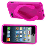 REIKO IPHONE SE/ 5S/ 5 SILICONE SLIPPER SANDAL CASE IN HOT PINK