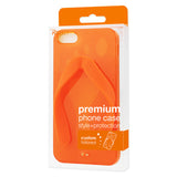 REIKO IPHONE SE/ 5S/ 5 SILICONE SLIPPER SANDAL CASE IN ORANGE