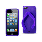 REIKO IPHONE SE/ 5S/ 5 SILICONE SLIPPER SANDAL CASE IN PURPLE