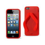 REIKO IPHONE SE/ 5S/ 5 SILICONE SLIPPER SANDAL CASE IN RED