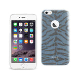 REIKO IPHONE 6 PLUS/ 6S PLUS SHINE GLITTER SHIMMER TIGER STRIPE HYBRID CASE IN BLUE