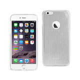 REIKO IPHONE 6 PLUS/ 6S PLUS SHINE GLITTER SHIMMER STRIPE HYBRID CASE IN LINEAR SILVER