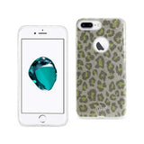 REIKO IPHONE 7 PLUS SHINE GLITTER SHIMMER LEOPARD HYBRID CASE IN GOLD