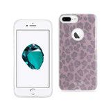 REIKO IPHONE 7 PLUS SHINE GLITTER SHIMMER LEOPARD HYBRID CASE IN PINK