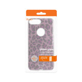 REIKO IPHONE 7 PLUS SHINE GLITTER SHIMMER LEOPARD HYBRID CASE IN PINK