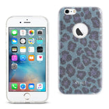 REIKO IPHONE 6/ 6S SHINE GLITTER SHIMMER LEOPARD HYBRID CASE IN BLUE