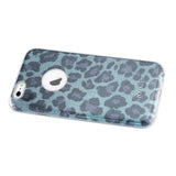 REIKO IPHONE 6/ 6S SHINE GLITTER SHIMMER LEOPARD HYBRID CASE IN BLUE