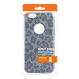 REIKO IPHONE 6/ 6S SHINE GLITTER SHIMMER LEOPARD HYBRID CASE IN BLUE