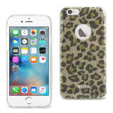 REIKO IPHONE 6/ 6S SHINE GLITTER SHIMMER LEOPARD HYBRID CASE IN LEOPARD GOLD