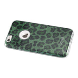 REIKO IPHONE 6/ 6S SHINE GLITTER SHIMMER LEOPARD HYBRID CASE IN LEOPARD GREEN