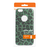 REIKO IPHONE 6/ 6S SHINE GLITTER SHIMMER LEOPARD HYBRID CASE IN LEOPARD GREEN