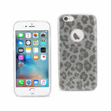 REIKO IPHONE 6/ 6S SHINE GLITTER SHIMMER LEOPARD HYBRID CASE IN LEOPARD SILVER