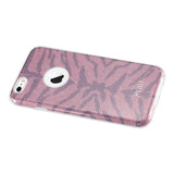 REIKO IPHONE 6/ 6S SHINE GLITTER SHIMMER TIGER STRIPE HYBRID CASE IN HOT PINK
