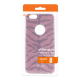 REIKO IPHONE 6/ 6S SHINE GLITTER SHIMMER TIGER STRIPE HYBRID CASE IN HOT PINK