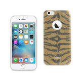 REIKO IPHONE 6/ 6S SHINE GLITTER SHIMMER TIGER STRIPE HYBRID CASE IN YELLOW