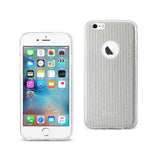 REIKO IPHONE 6/ 6S SHINE GLITTER SHIMMER STRIPE HYBRID CASE IN SILVER