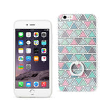 REIKO IPHONE 6 PLUS/ 6S PLUS TRIANGLE PATTERN TPU CASE WITH ROTATING RING STAND HOLDER