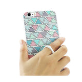 REIKO IPHONE 6 PLUS/ 6S PLUS TRIANGLE PATTERN TPU CASE WITH ROTATING RING STAND HOLDER