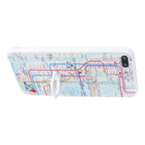 IPHONE 7 PLUS SUBWAY MAP DESIGN CASE WITH 360 DEGREE ROTATING RING STAND HOLDER