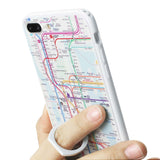 IPHONE 7 PLUS SUBWAY MAP DESIGN CASE WITH 360 DEGREE ROTATING RING STAND HOLDER