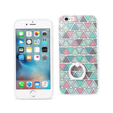 REIKO IPHONE 6/ 6S TRIANGLE PATTERN TPU CASE WITH ROTATING RING STAND HOLDER