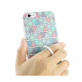 REIKO IPHONE 6/ 6S TRIANGLE PATTERN TPU CASE WITH ROTATING RING STAND HOLDER