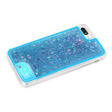 IPHONE 7 PLUS GLOW EIFFEL TOWER CASE WITH FLOWING GLITTER AND LED EFFECT IN BLUE
