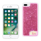 IPHONE 7 PLUS GLOW EIFFEL TOWER CASE WITH FLOWING GLITTER AND LED EFFECT IN PINK
