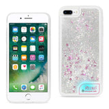 IPHONE 7 PLUS GLOW EIFFEL TOWER CASE WITH FLOWING GLITTER AND LED EFFECT IN WHITE