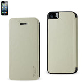 REIKO IPHONE SE/ 5S/ 5 FLIP FOLIO CASE IN BEIGE