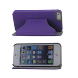 REIKO IPHONE SE/ 5S/ 5 FLIP FOLIO CASE WITH STAND IN PURPLE