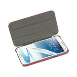 REIKO SAMSUNG GALAXY NOTE 2 FLIP FOLIO CASE WITH STAND IN HOT PINK