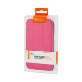 REIKO SAMSUNG GALAXY NOTE 2 FLIP FOLIO CASE WITH STAND IN HOT PINK