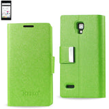 REIKO LG OPTIMUS L9 FLIP FOLIO CARD HOLDER CASE IN GREEN