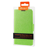REIKO LG OPTIMUS L9 FLIP FOLIO CARD HOLDER CASE IN GREEN