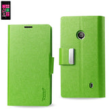 REIKO NOKIA LUMIA 521 FLIP FOLIO CARD HOLDER CASE IN GREEN