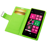 REIKO NOKIA LUMIA 521 FLIP FOLIO CARD HOLDER CASE IN GREEN