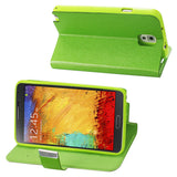 REIKO SAMSUNG GALAXY NOTE 3 FLIP FOLIO CARD HOLDER CASE IN GREEN