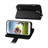 REIKO SAMSUNG GALAXY S4 FLIP FOLIO CARD HOLDER CASE IN BLACK