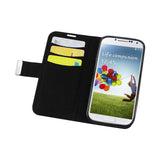 REIKO SAMSUNG GALAXY S4 FLIP FOLIO CARD HOLDER CASE IN BLACK