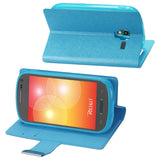 REIKO SAMSUNG GALAXY EXHIBIT FLIP FOLIO CARD HOLDER CASE IN BLUE